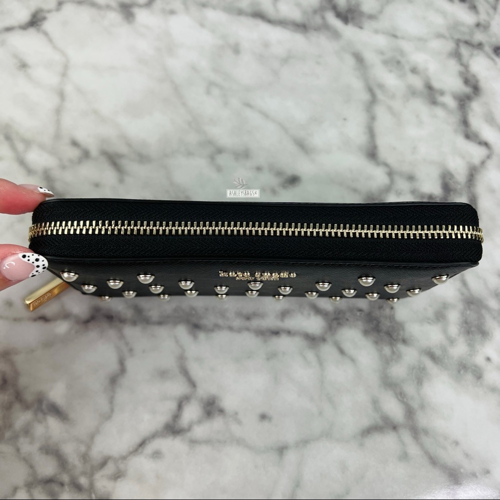 Kate Spade Pearl Embellish Large Continental Zip Around Wallet - Picture 3 of 6
